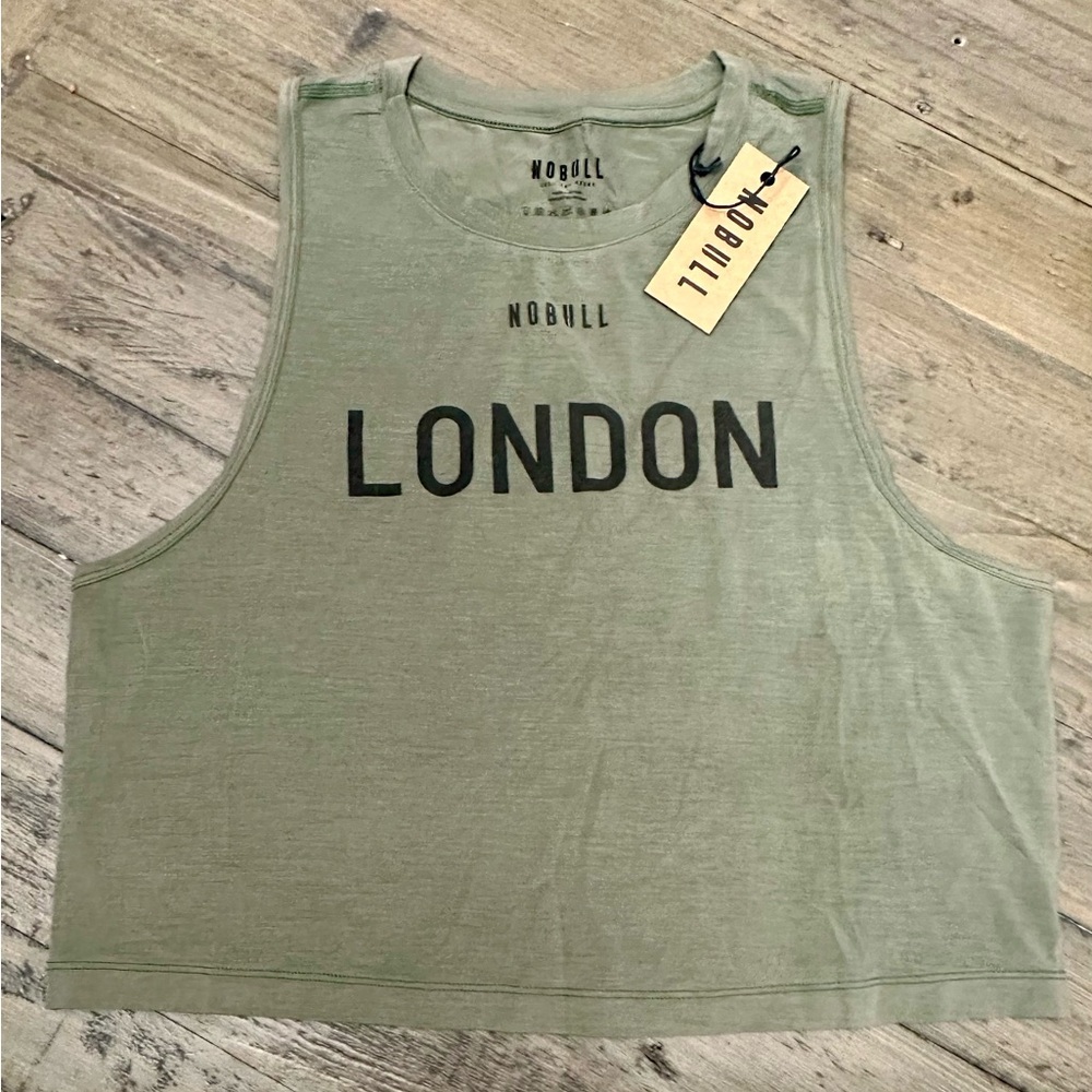 NWT NOBULL Women’s London Cropped Tank - Small - Army Green **LIMITED EDITION**